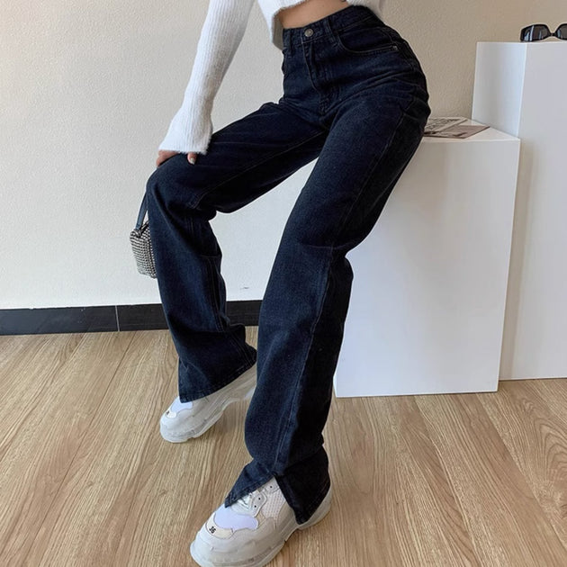 DENIM SPLIT PANTS - Stockbay