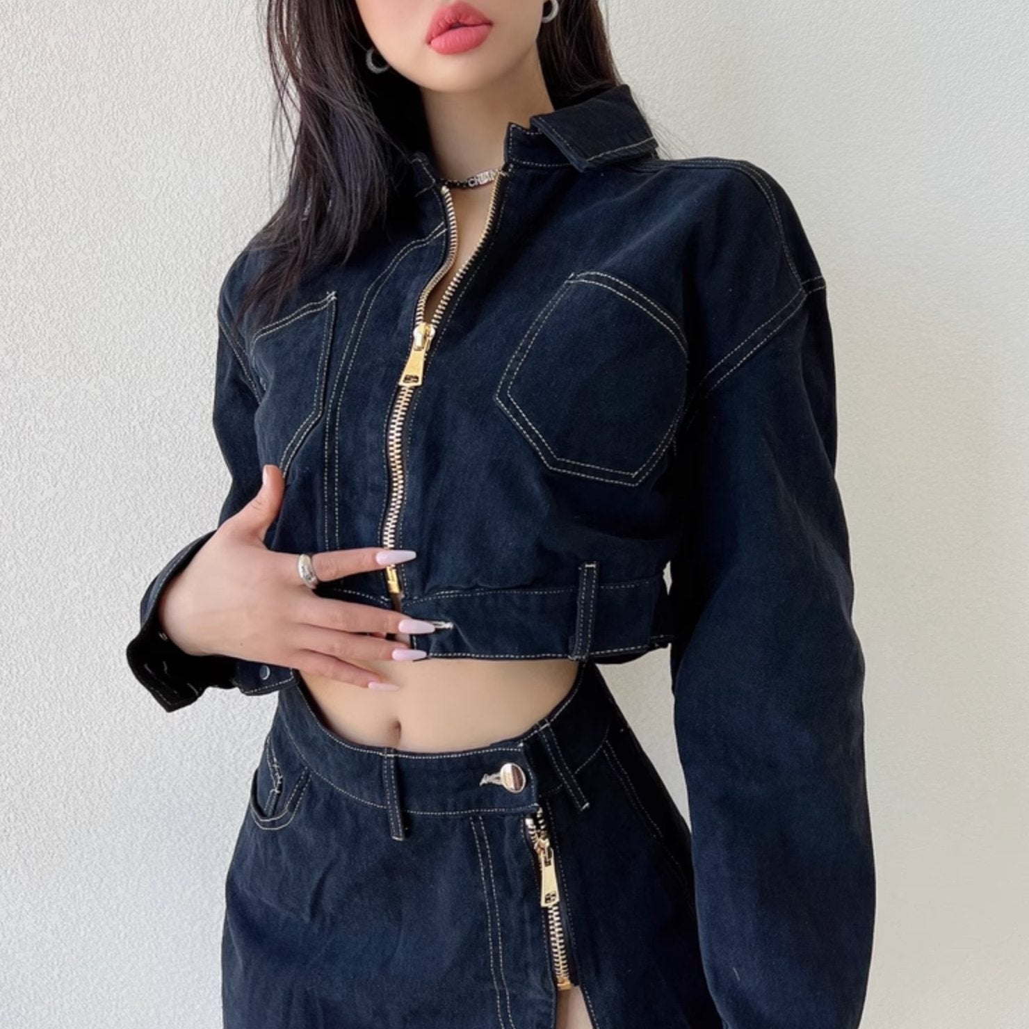 DENIM ZIP JACKET - Aumori