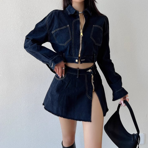 DENIM ZIP JACKET - Aumori