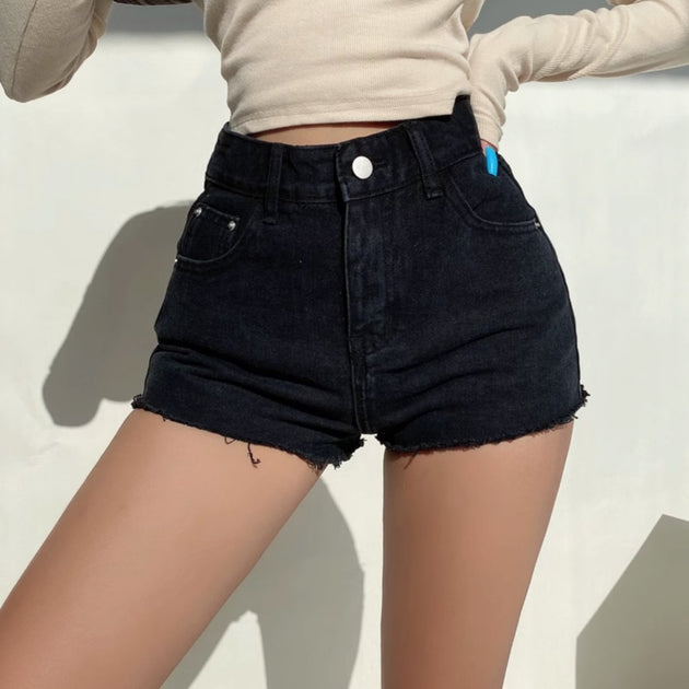 DISTRESSED JEANS SHORTS - Aumori