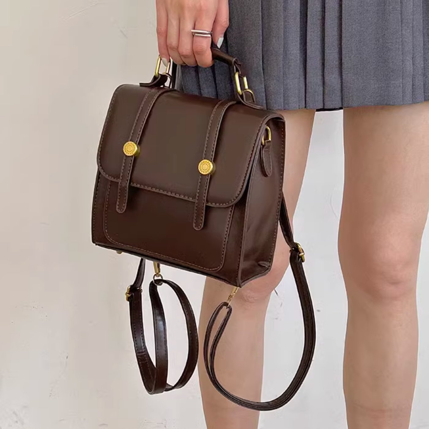 DOUBLE BUCKLE BAG - Aumori