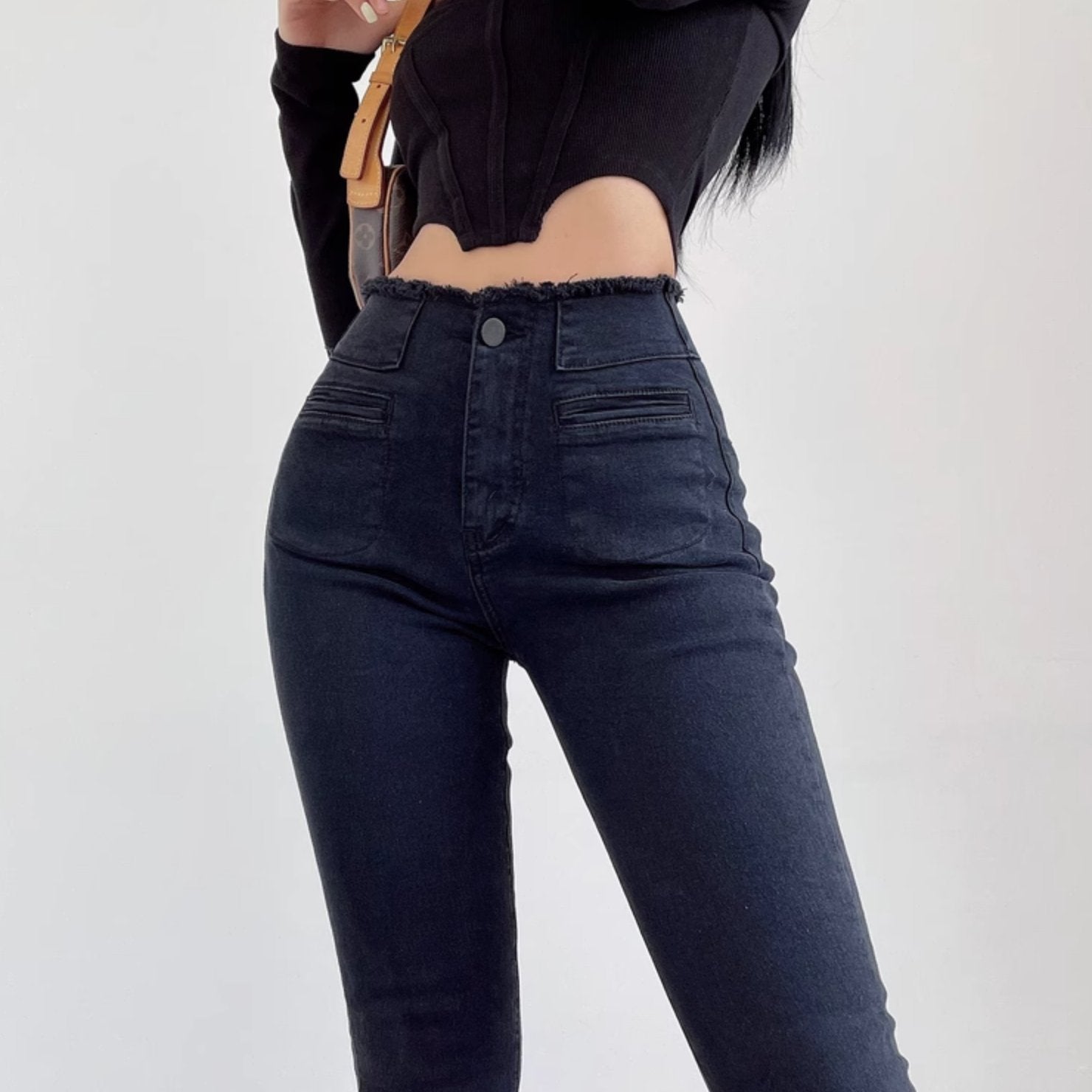 DOUBLE POCKET FLARE JEANS - Stockbay