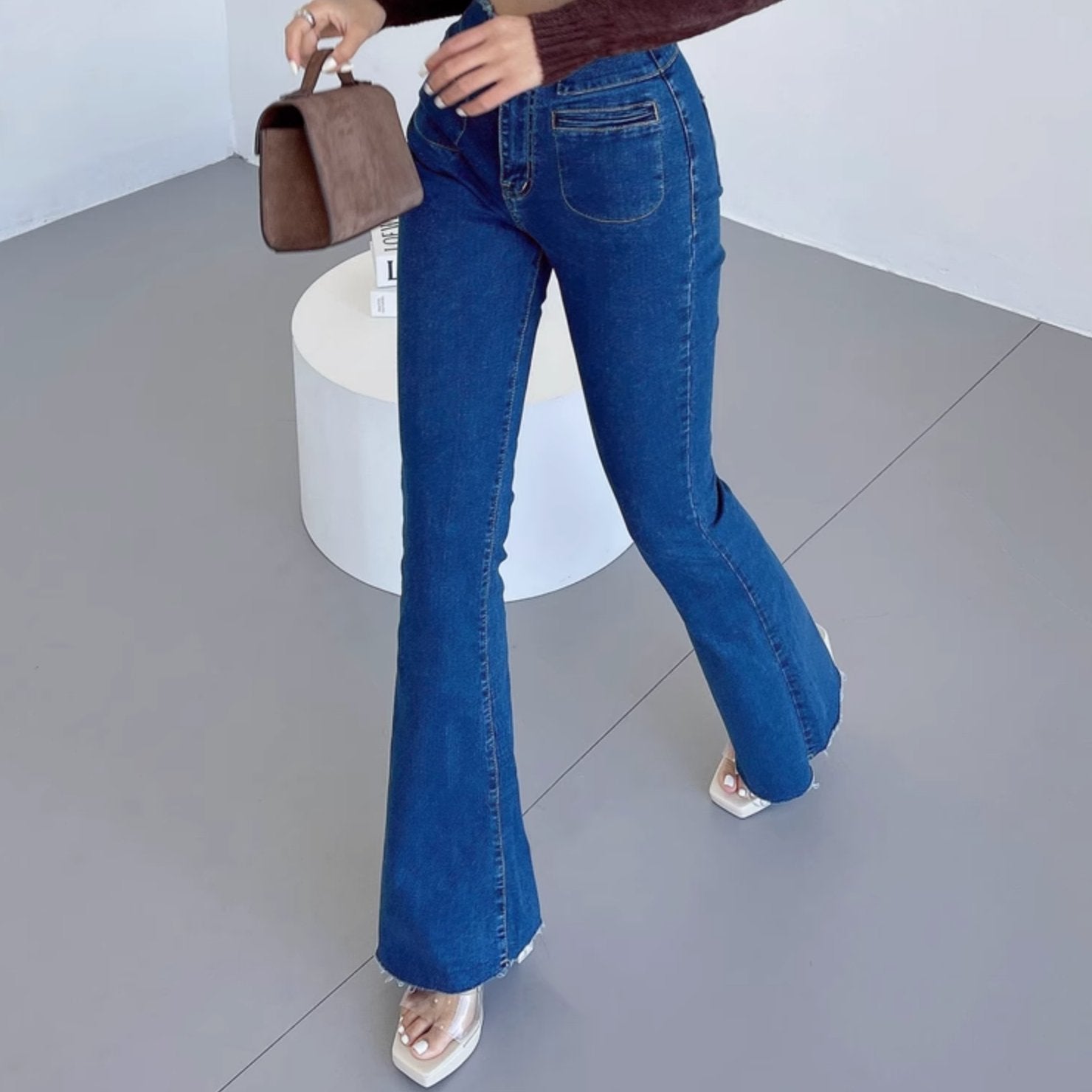 DOUBLE POCKET FLARE JEANS - Stockbay