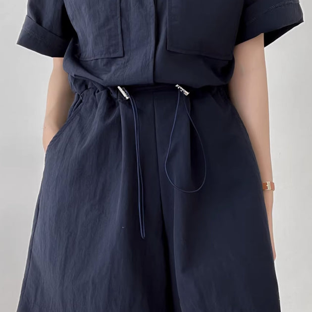 DOUBLE POCKET JUMPSUIT - Aumori