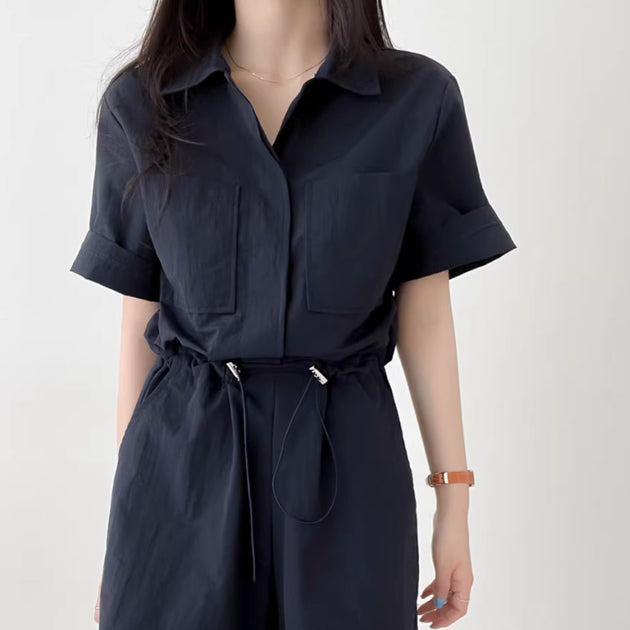 DOUBLE POCKET JUMPSUIT - Aumori