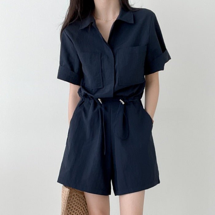 DOUBLE POCKET JUMPSUIT - Aumori