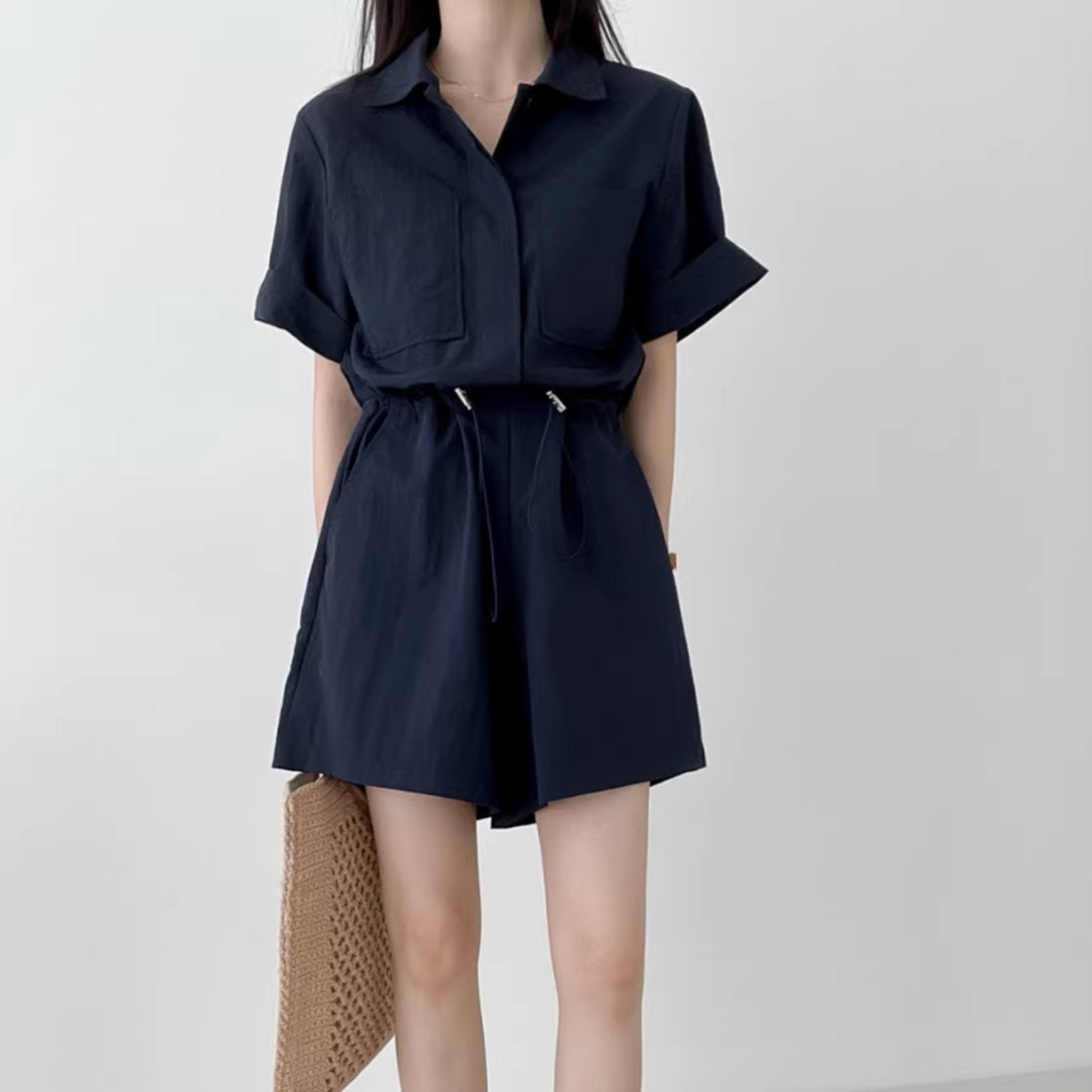 DOUBLE POCKET JUMPSUIT - Aumori