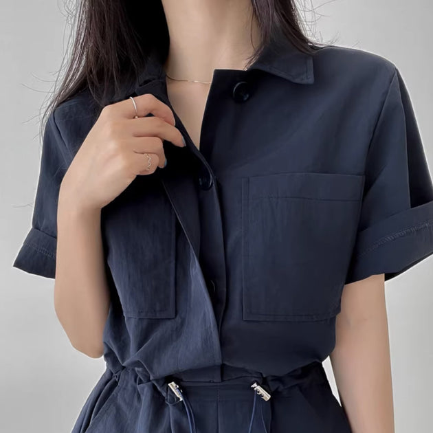 DOUBLE POCKET JUMPSUIT - Aumori