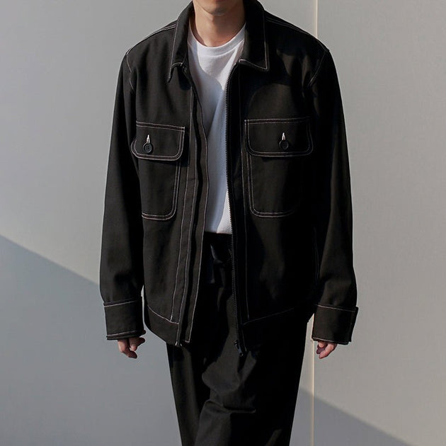 DOUBLE POCKET ZIP JACKET - Aumori