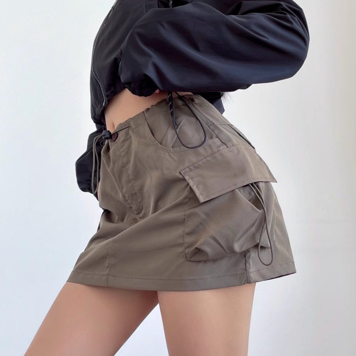 DRAWSTRING POCKET SKIRT - Stockbay