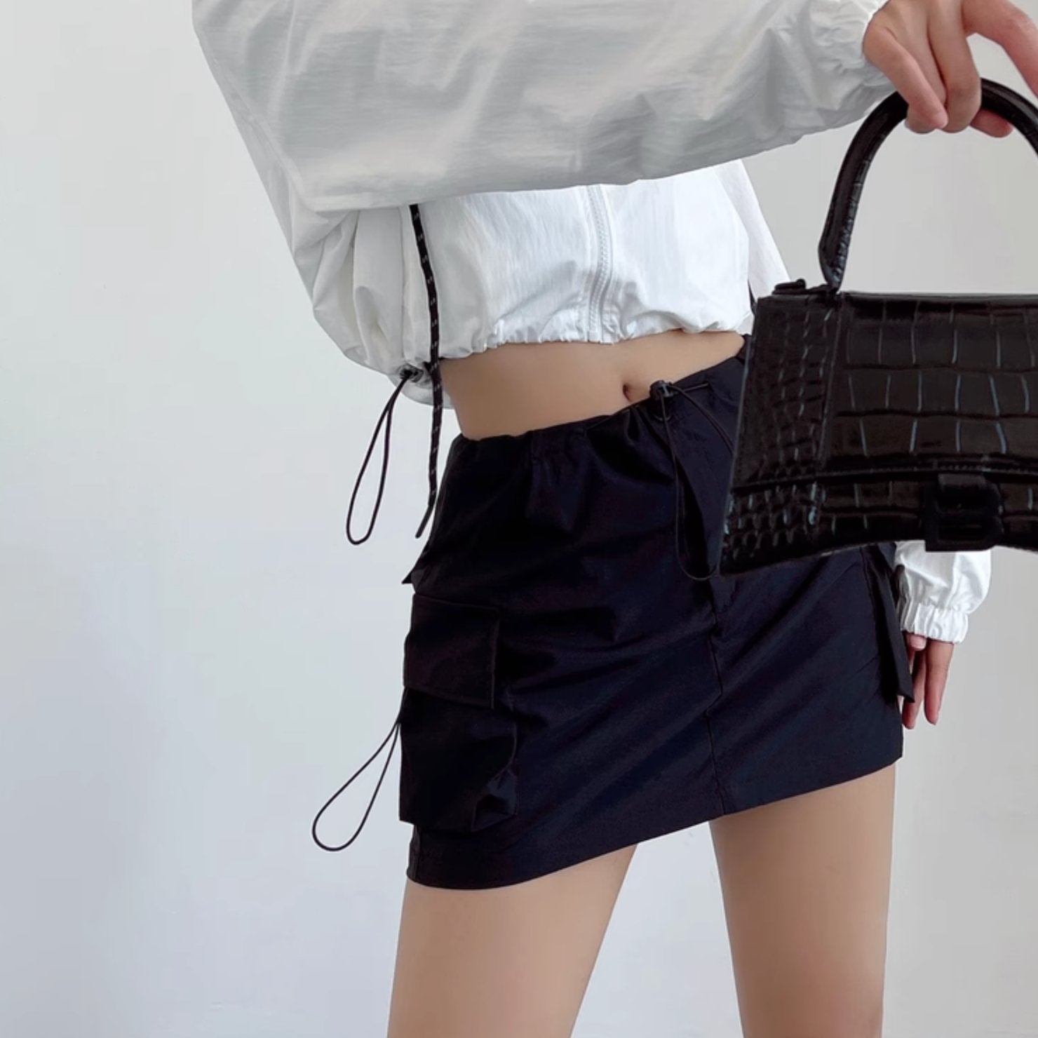 DRAWSTRING POCKET SKIRT - Stockbay