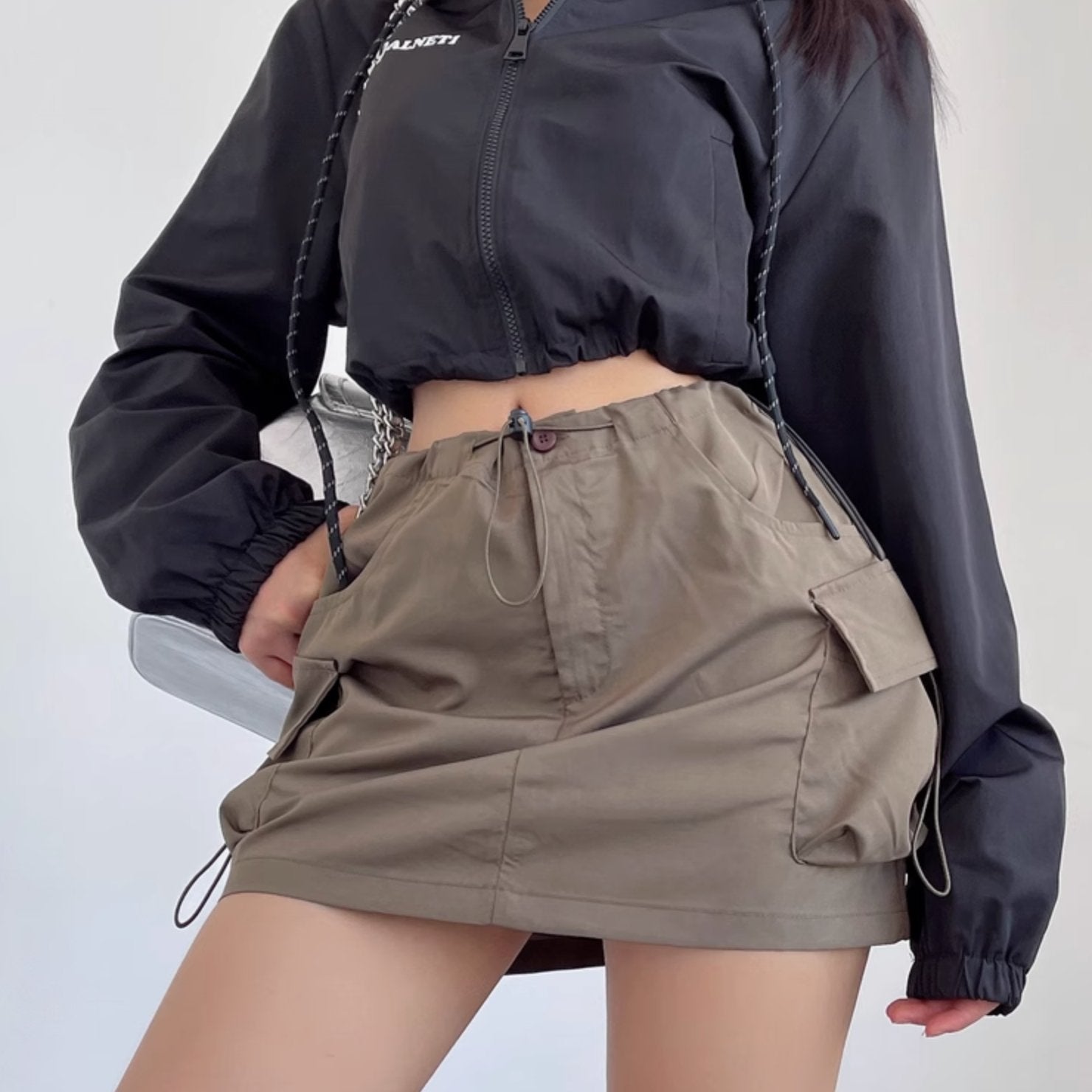 DRAWSTRING POCKET SKIRT - Stockbay