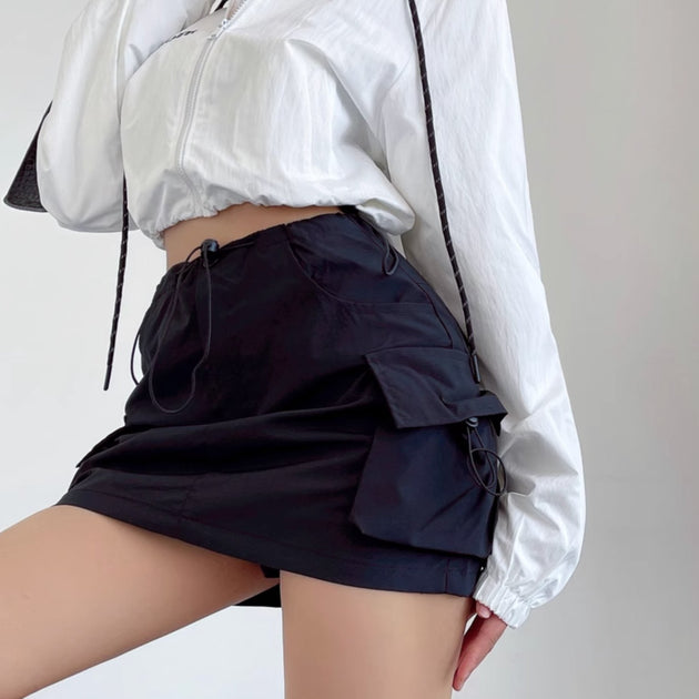 DRAWSTRING POCKET SKIRT - Aumori