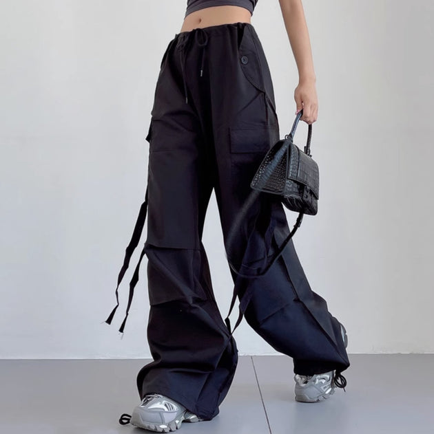 DRAWSTRING POCKET TRACKPANTS - Aumori