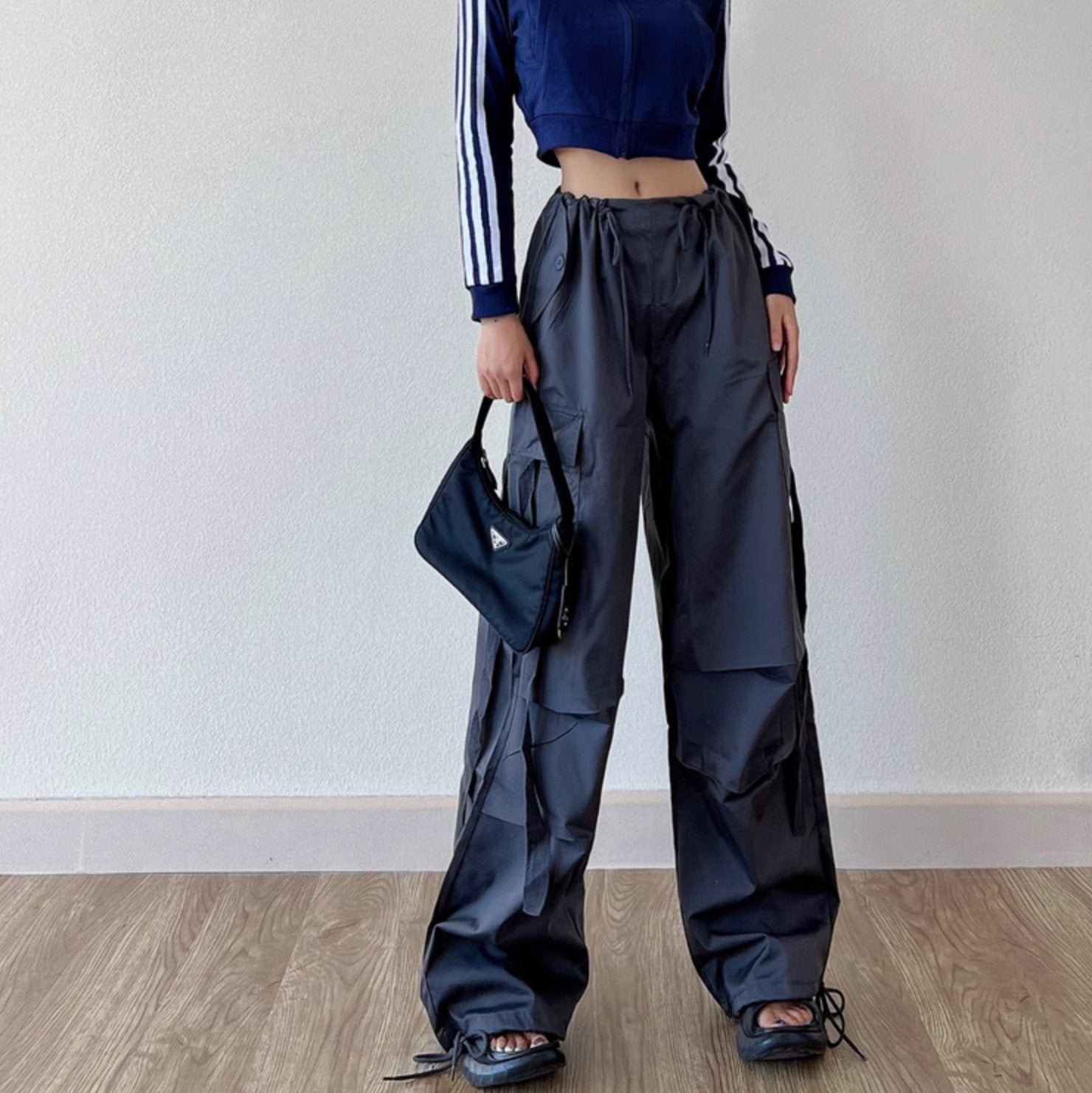 DRAWSTRING POCKET TRACKPANTS - Aumori