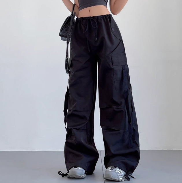 DRAWSTRING POCKET TRACKPANTS - Aumori