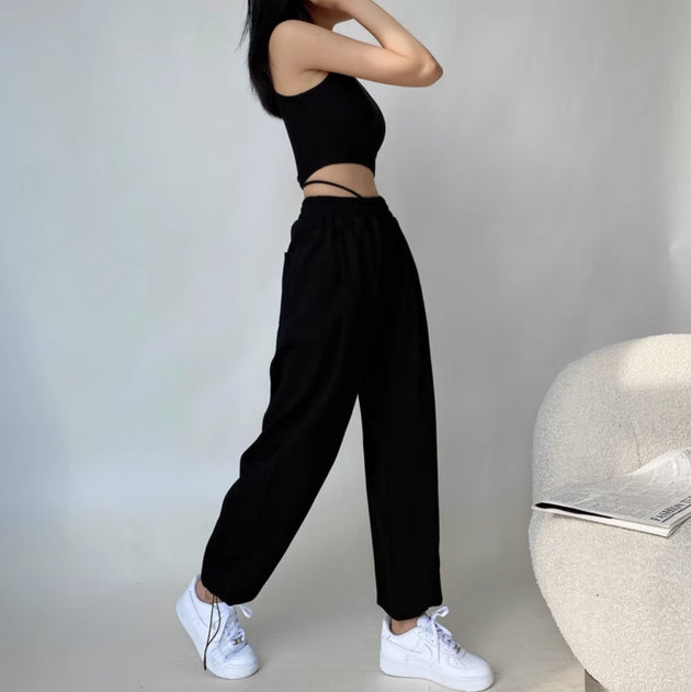 DRAWSTRING STRAIGHT SWEATPANTS - Stockbay