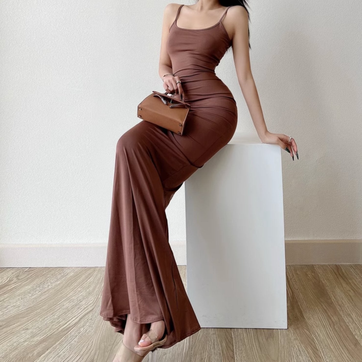 FITTED LONG DRESS - Stockbay