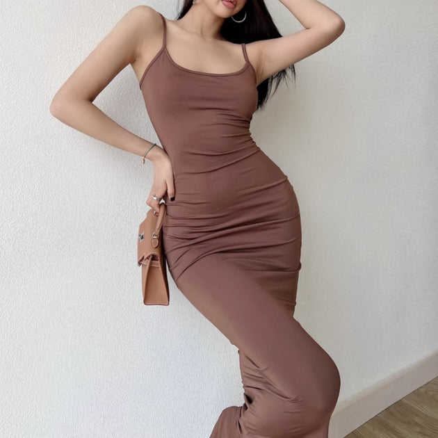 FITTED LONG DRESS - Stockbay