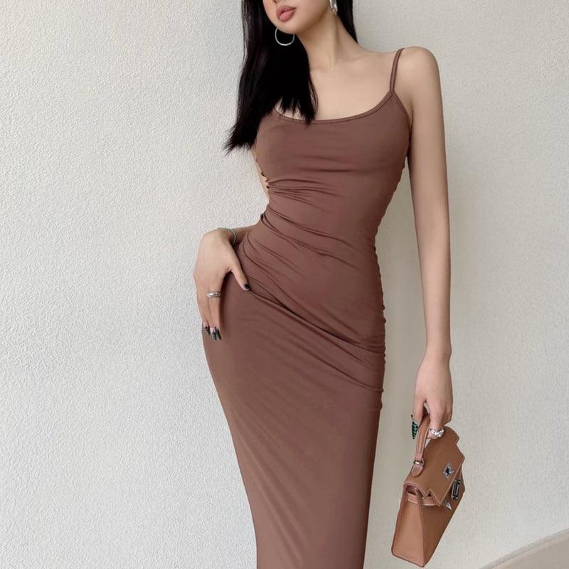 FITTED LONG DRESS - Stockbay