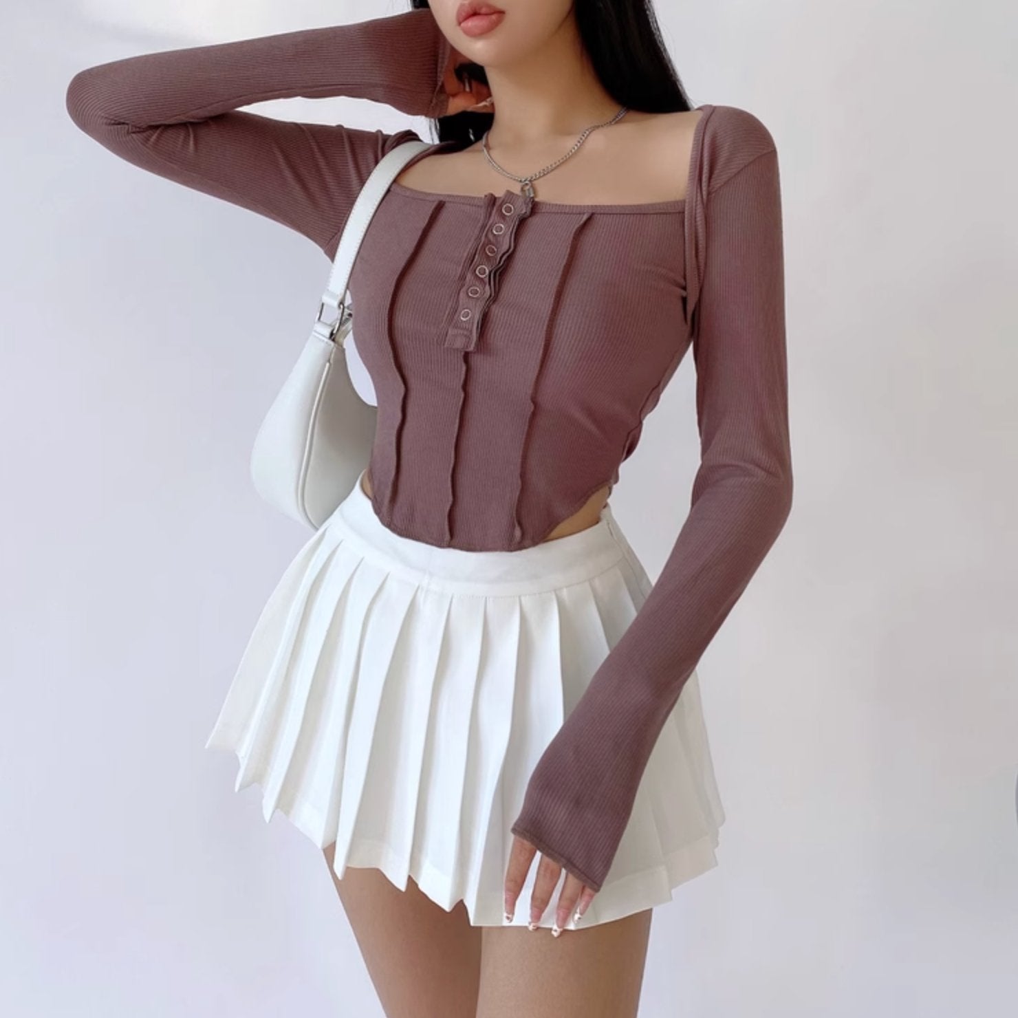 FOLDED MINI SKIRT - Stockbay