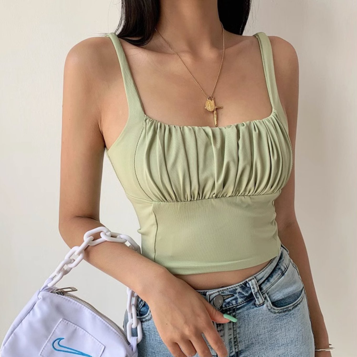 FOLDED SLEEVELESS TOP - Aumori