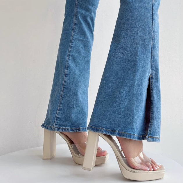 FRONT SPLIT JEANS - Aumori