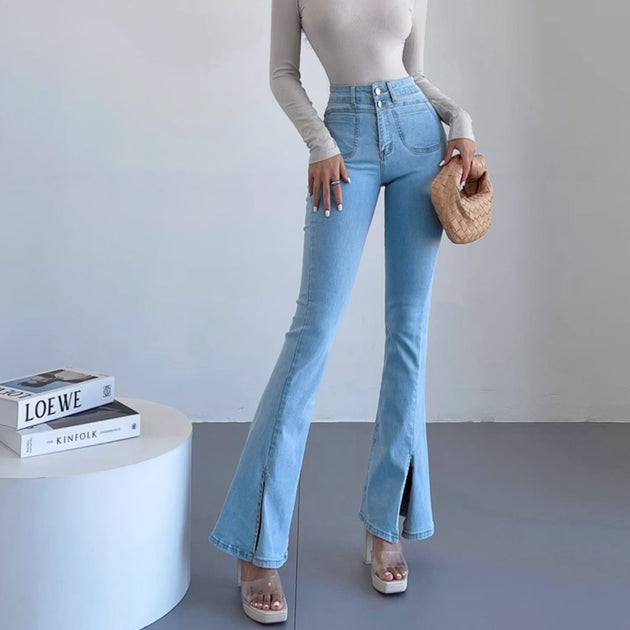 FRONT SPLIT JEANS - Aumori