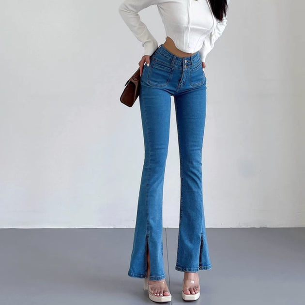 FRONT SPLIT JEANS - Aumori