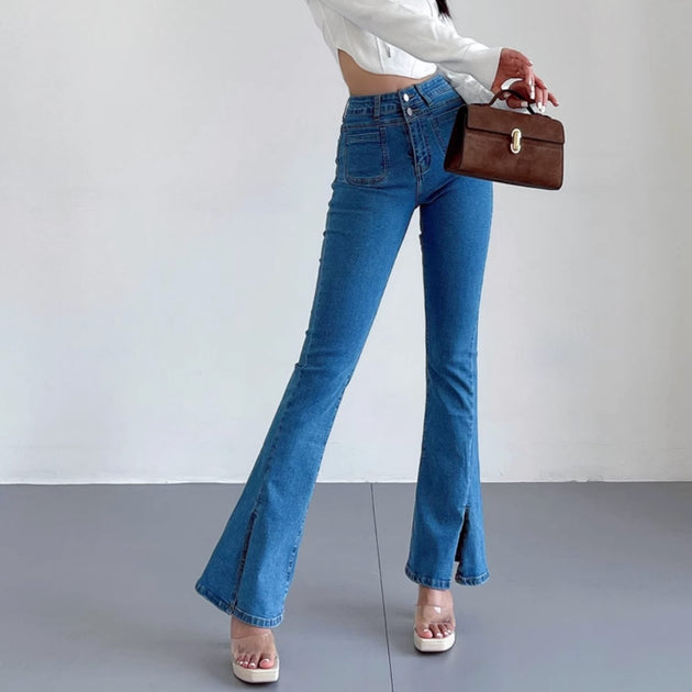 FRONT SPLIT JEANS - Aumori