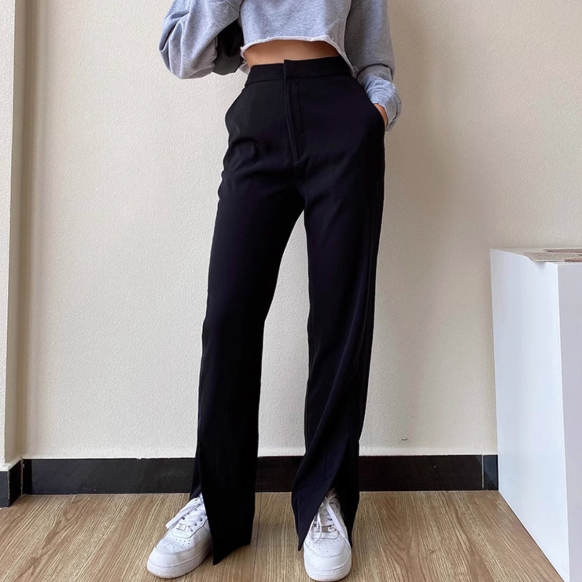 Split Stack Pants FRONT SPLIT PANTS - Aumori