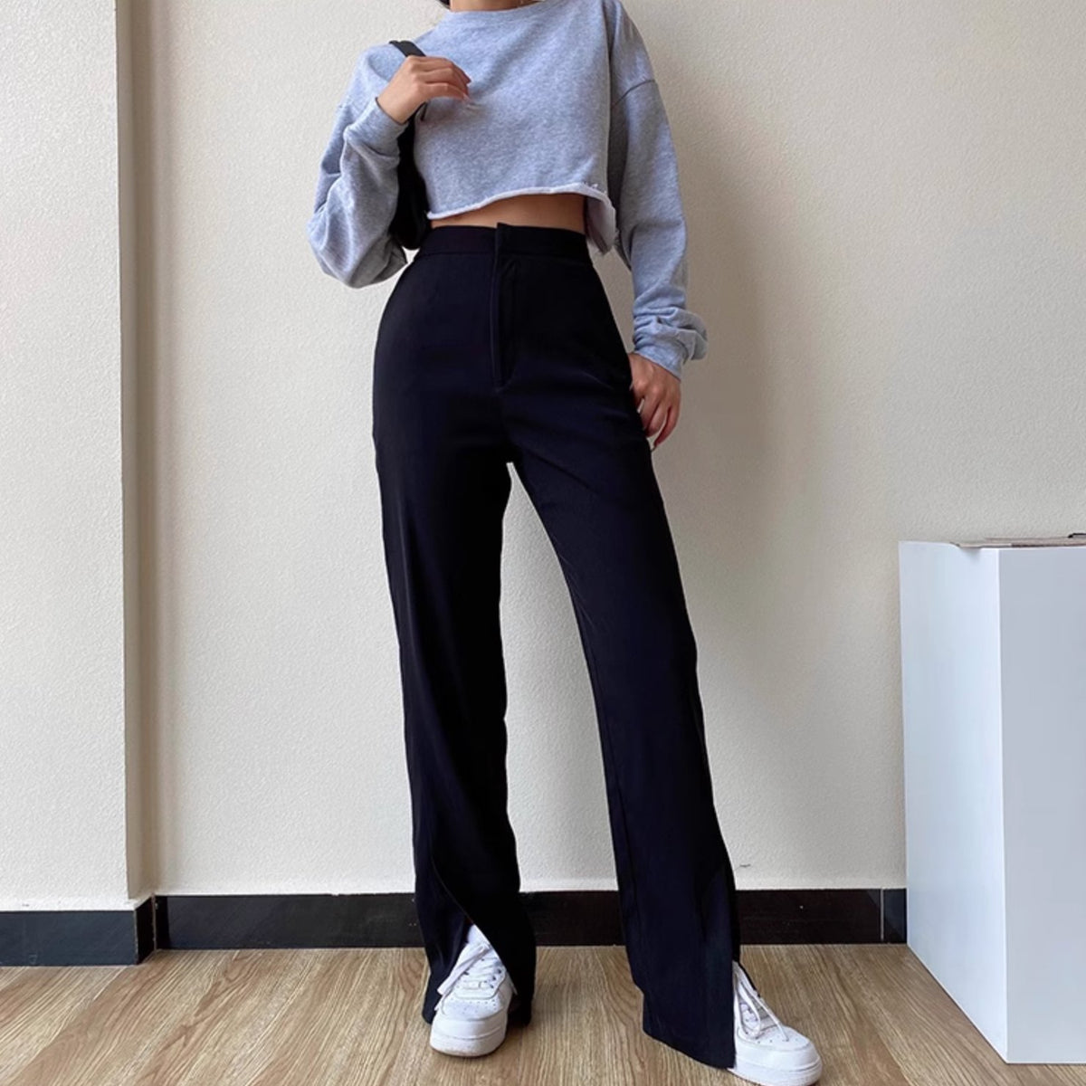 Split Stack Pants FRONT SPLIT PANTS - Aumori