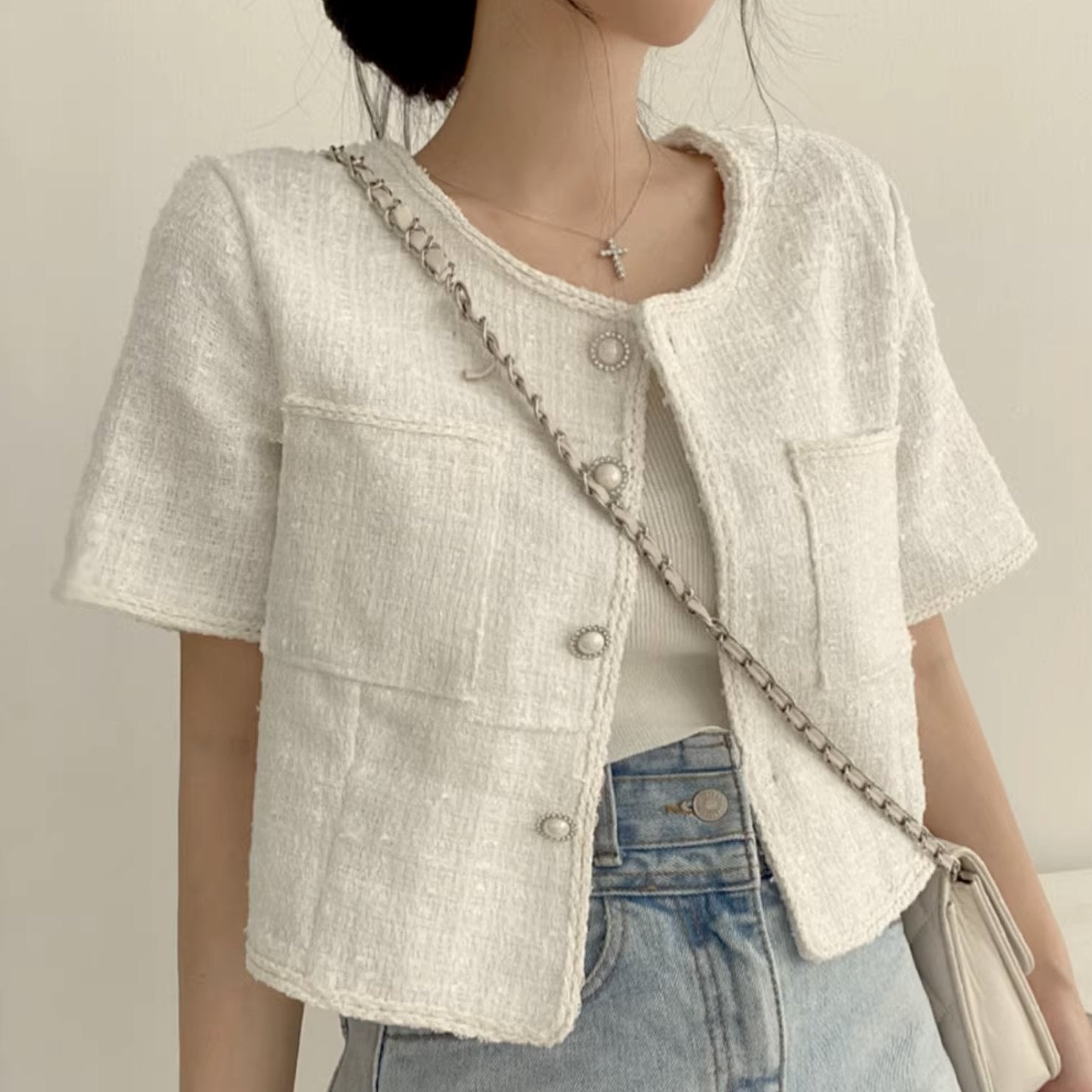 KNIT OUTER TOP - Aumori