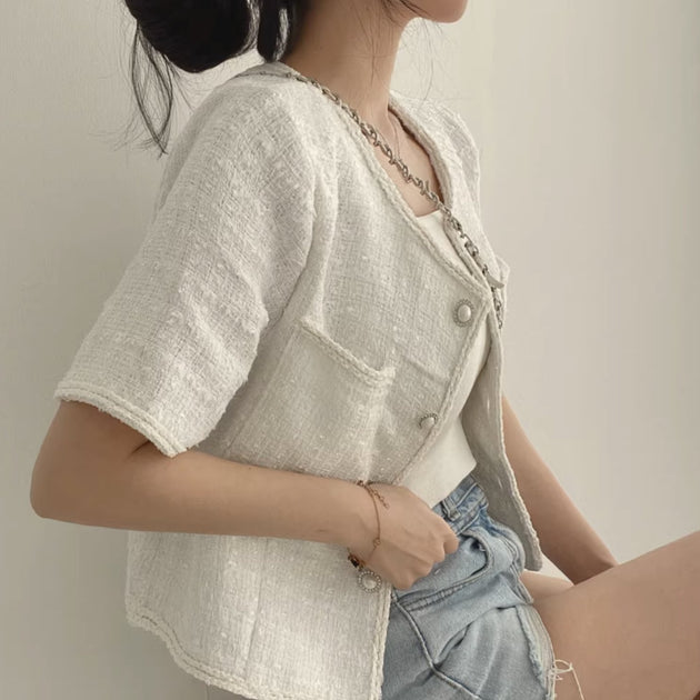 KNIT OUTER TOP - Aumori