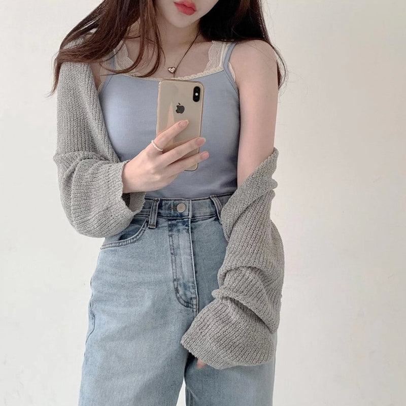 KNITTED CROP SWEATER - Stockbay