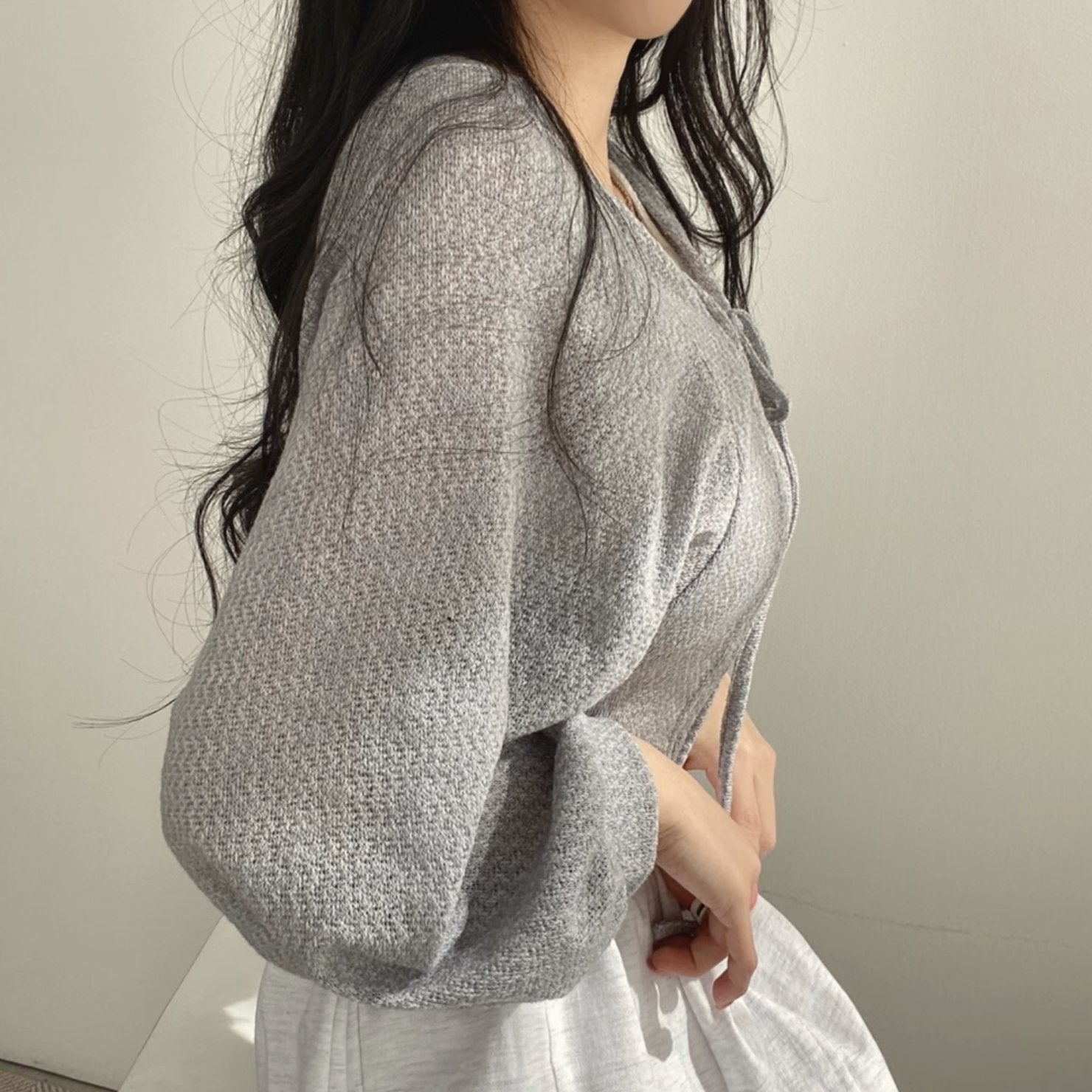 KNITTED RIBBON TOP - Aumori