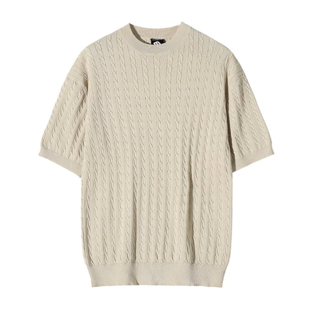 KNITTED TWIST SHORT SLEEVE - Stockbay