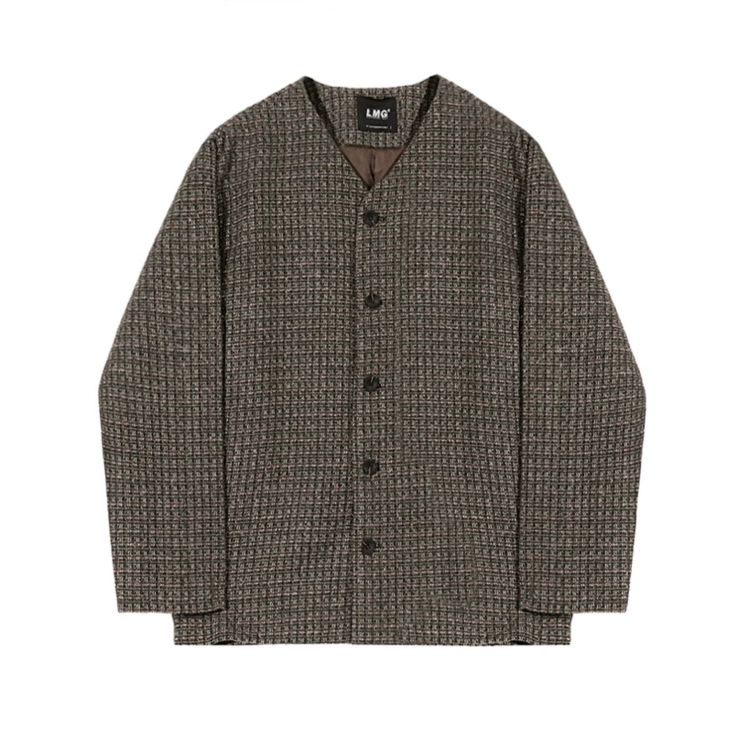 KNITTED V-NECK JACKET - Stockbay