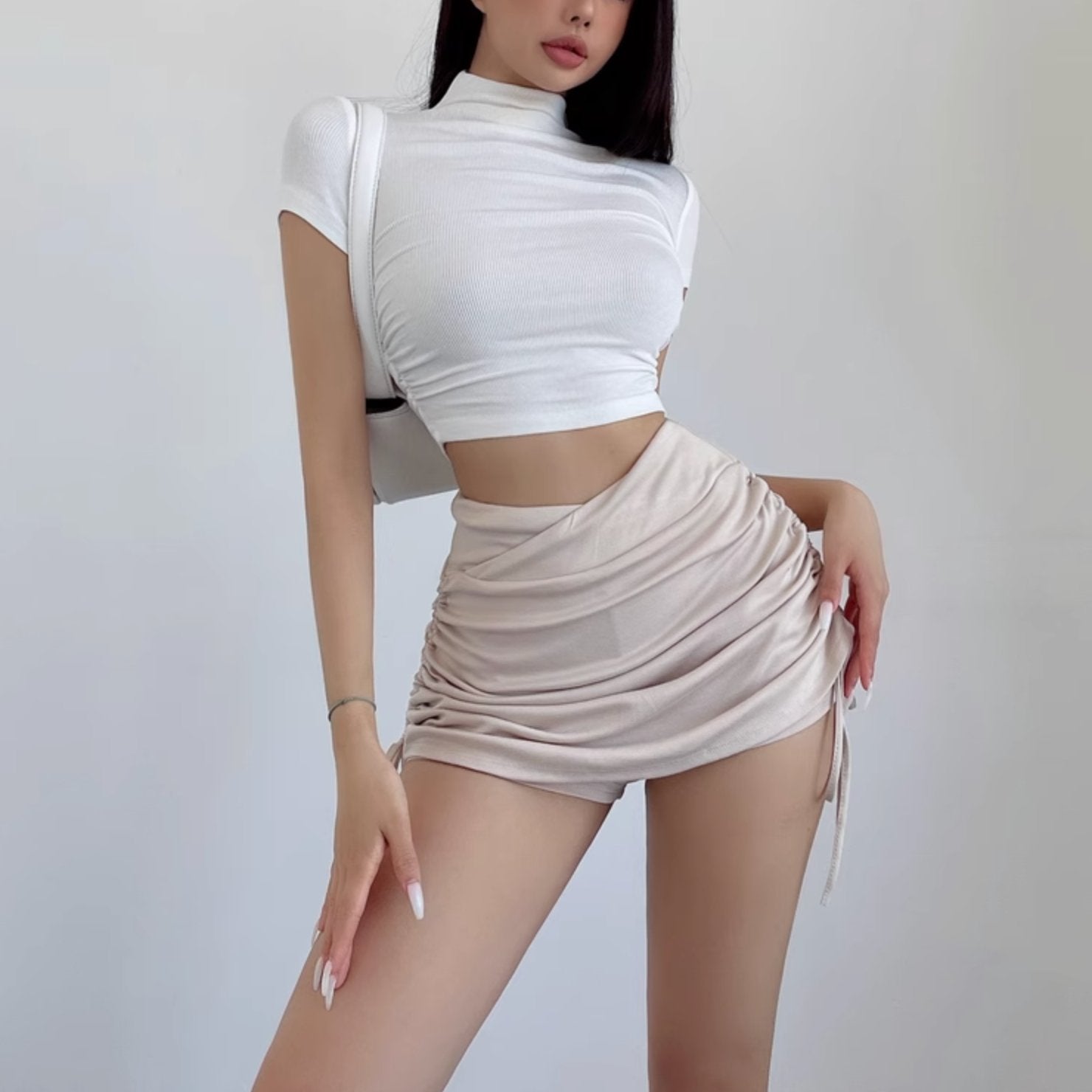 LAYERED STRING MINI SKIRT - Stockbay