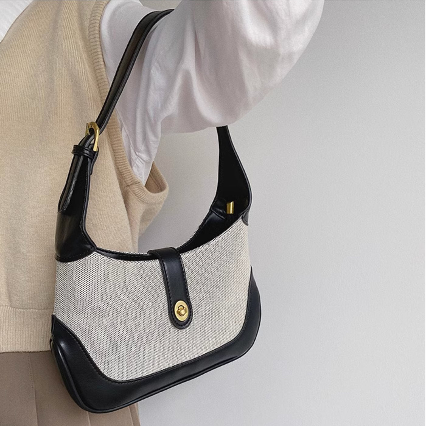 LEATHER CANVAS BAG - Stockbay