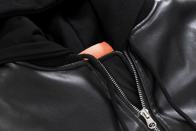 LEATHER HOODIE - Aumori