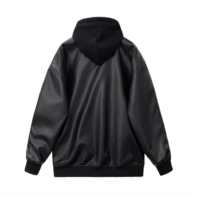 LEATHER HOODIE - Aumori