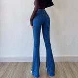 LINED FLARE JEANS - Stockbay