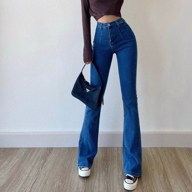 LINED FLARE JEANS - Stockbay