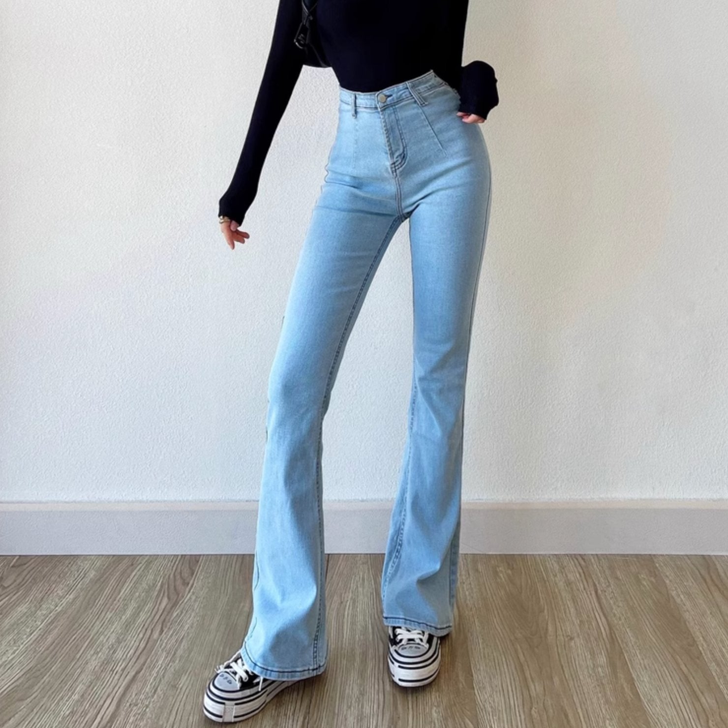 LINED FLARE JEANS - Stockbay