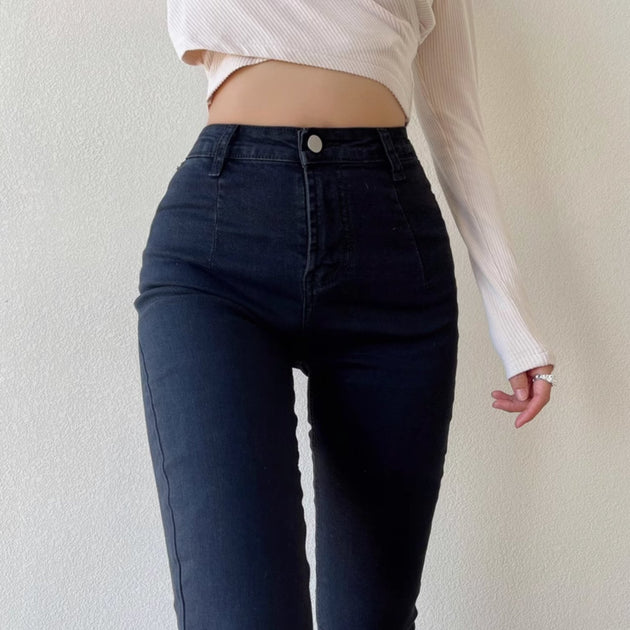 LINED FLARE JEANS - Stockbay