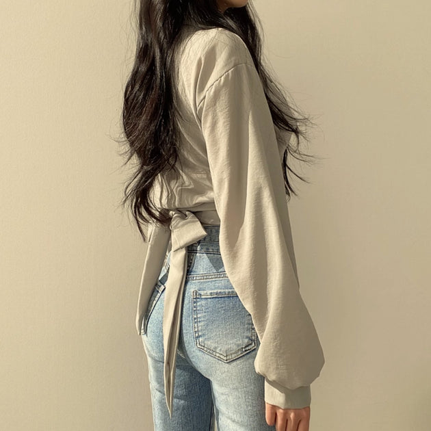 LONG SLEEVE CROP TOP - Stockbay