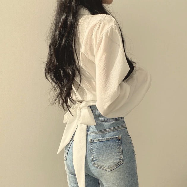 LONG SLEEVE CROP TOP - Stockbay