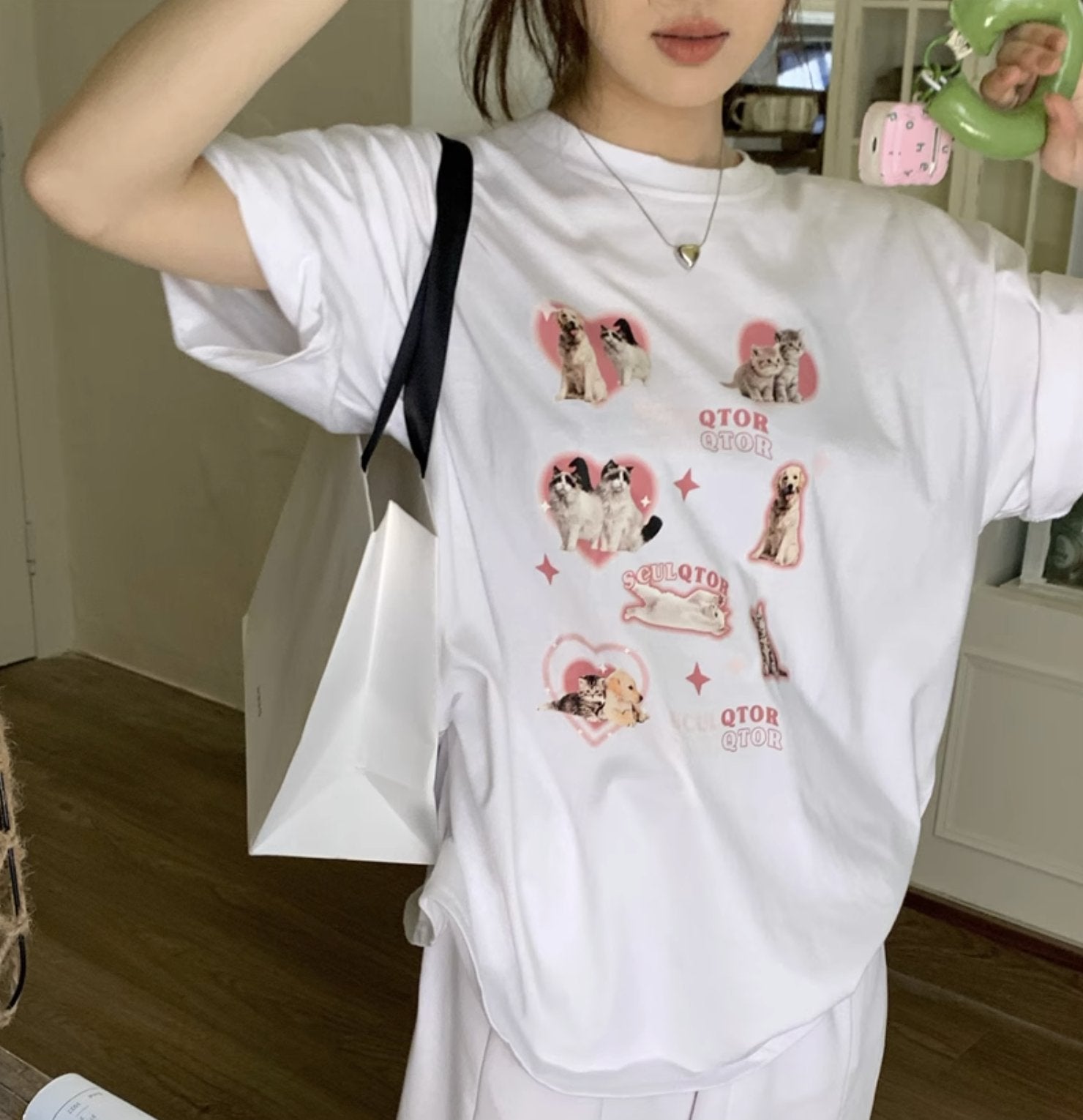 OVERSIZED CAT T-SHIRT - Stockbay