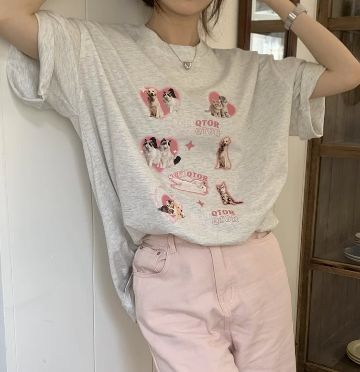 OVERSIZED CAT T - SHIRT - Aumori